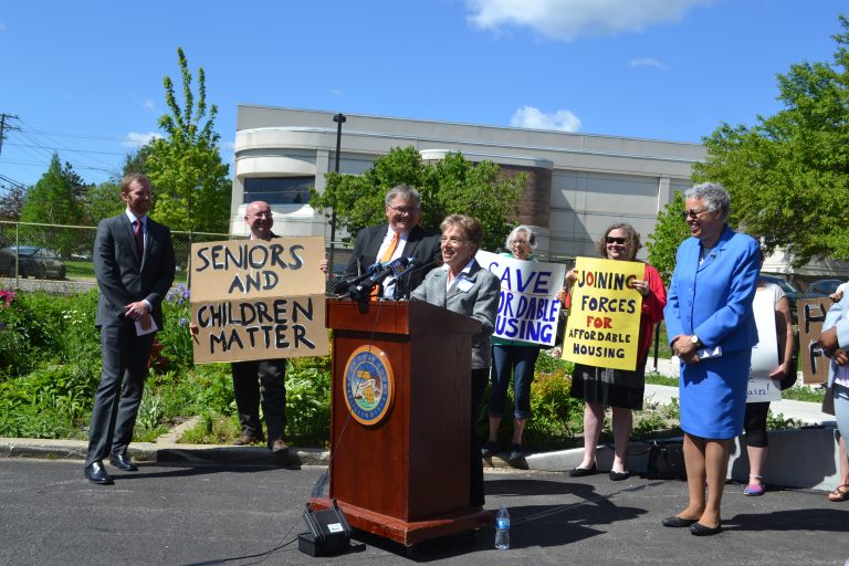 Rally to protest affordable housing & healthcare cuts at Armond King